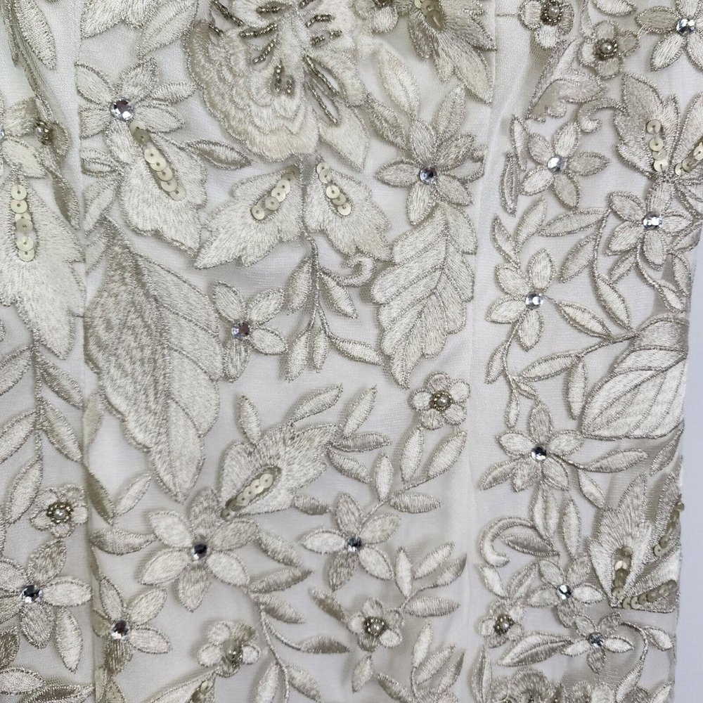 Sue Wong Ivory Beaded Sheath Mini Dress - Picture 8 of 16